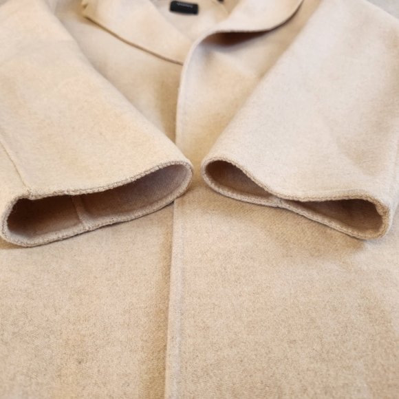 NWOT Theory 38% CASHMERE Coat Overlay DF Double Face Oatmeal Mélange - Picture 10 of 17